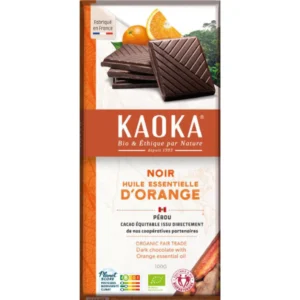 Tablette Chocolat Noir 58% à l'orange 100g x17