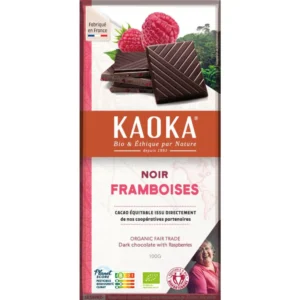 Tablette Chocolat Noir 58% à la framboise 100g x17