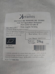 Fécule de pomme de terre 25 Kg