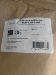 Sucre blond de canne 25 Kg