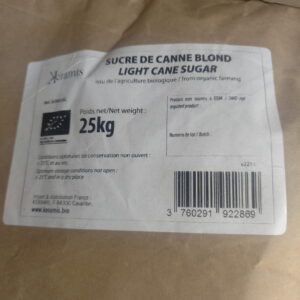 Sucre blond de canne 25 Kg