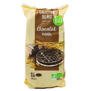Galettes de riz chocolat noir BIO paquet 100g x12
