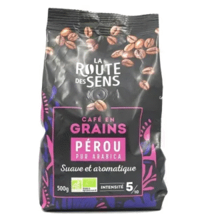 Café grains 100% Arabica Pérou BIO paquet 500g x12