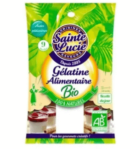 Feuilles de gélatine alimentaire BIO sachet 11g x30
